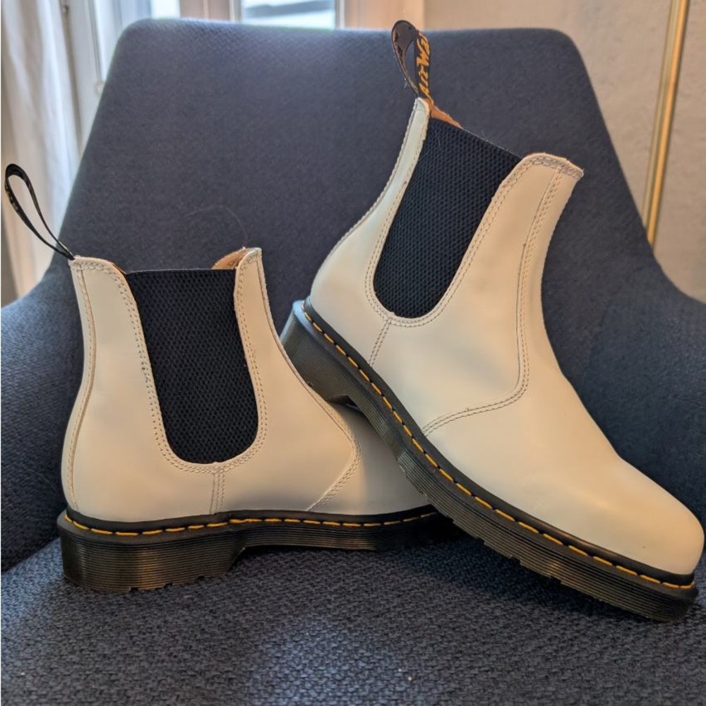 Dr. Martens White Chelsea Boots